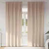 Image de vidaXL Vidaxl Rideaux Avec Des Rideaux 2 Pcs Taupe Polyester
