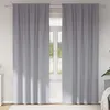 Image de vidaXL Vidaxl Rideaux Avec Des Rideaux 2 Pcs Gris Clair Polyester