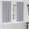 Image de vidaXL Vidaxl Rideaux Avec Des Rideaux 2 Pcs Gris Métallique Polyester