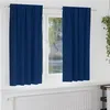 Image de Vidaxl Rideaux Avec Des Rideaux 2 Pcs Bleu FoncÃ© Polyester