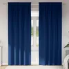 Image de Vidaxl Rideaux Avec Des Rideaux 2 Pcs Bleu FoncÃ© Polyester