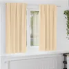 Image de Vidaxl Rideaux Avec Des Rideaux 2 Pcs CrÃ¨me Polyester