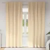 Image de Vidaxl Rideaux Avec Des Rideaux 2 Pcs CrÃ¨me Polyester