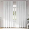 Image de Vidaxl Rideaux Avec Des Rideaux 2 Pcs Blanc Pur Polyester