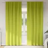 Image de vidaXL Vidaxl Rideaux Avec Des Rideaux 2 Pcs Pomme Verte Polyester