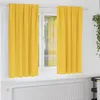 Image de Vidaxl Rideaux Avec Des Rideaux 2 Pcs Jaune Moutarde Polyester