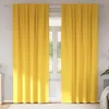 Image de vidaXL Vidaxl Rideaux Avec Des Rideaux 2 Pcs Jaune Moutarde Polyester