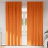 Image de vidaXL Vidaxl Rideaux Avec Des Rideaux 2 Pcs Orange Vif Polyester