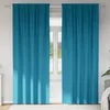Image de vidaXL Vidaxl Rideaux Avec Des Rideaux 2 Pcs Turquoise Polyester