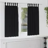 Image de vidaXL Vidaxl Rideaux Avec Des Rideaux 2 Pcs Noir Polyester