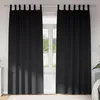 Image de Vidaxl Rideaux Avec Des Rideaux 2 Pcs Noir Polyester