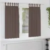Image de Vidaxl Rideaux Avec Des Rideaux 2 Pcs Marron FoncÃ© Polyester