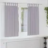 Image de Vidaxl Rideaux Avec Des Rideaux 2 Pcs Gris MÃ©tallique Polyester