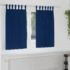 Image de vidaXL Vidaxl Rideaux Avec Des Rideaux 2 Pcs Bleu Foncé Polyester