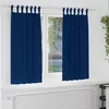 Image de vidaXL Vidaxl Rideaux Avec Des Rideaux 2 Pcs Bleu Foncé Polyester
