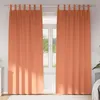 Image de Vidaxl Rideaux Avec Des Rideaux 2 Pcs Couleur Terre Cuite Polyester