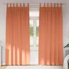 Image de Vidaxl Rideaux Avec Des Rideaux 2 Pcs Couleur Terre Cuite Polyester