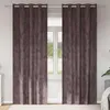 Image de vidaXL Vidaxl Rideau Avec Des Rideaux 2 Pcs Marron 245 X 140 Cm Velours