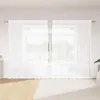 Image de Vidaxl Rideaux Avec Des Rideaux Floral Blanc 300 X 240 Cm Polyester