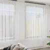 Image de Vidaxl Rideaux Avec Des Rideaux Floral Blanc Polyester