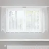 Image de Vidaxl Rideaux Avec Des Rideaux Floral Blanc 150 X 100 Cm Polyester