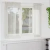 Image de Vidaxl Rideaux Avec Des Rideaux 2 Pcs CrÃ¨me Polyester