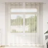 Image de Vidaxl Rideaux Avec Des Rideaux 2 Pcs Couleur Sable Polyester
