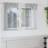 Image de Vidaxl Rideaux Avec Des Rideaux 2 Pcs Gris FoncÃ© Polyester