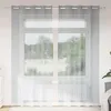 Image de Vidaxl Rideaux Avec Des Rideaux 2 Pcs Gris FoncÃ© Polyester