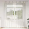 Image de Vidaxl Rideaux Avec Des Rideaux 2 Pcs CrÃ¨me Polyester