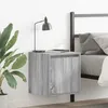 Image de vidaXL Tables de chevet murales 2 pcs sonoma gris 38x34x40 cm