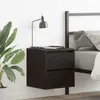 Image de vidaXL Tables de chevet murales 2 pcs chêne noir 38x34x40 cm861250
