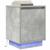 Image de VidaXL Table de chevet avec lumières LED gris béton 38x34x50 cm861271