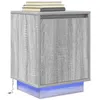 Image de VidaXL Table de chevet avec lumières LED sonoma gris 38x34x50 cm861275
