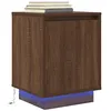 Image de VidaXL Table de chevet avec lumières LED chêne marron 38x34x50 cm861277