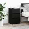 Image de vidaXL Tables de chevet avec 3 tiroirs 2 pcs noir 39x35x65 cm
