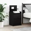 Image de vidaXL Tables de chevet avec 2 tiroirs 2 pcs chêne noir 38x34x80 cm861358