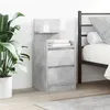 Image de vidaXL Tables de chevet avec 2 tiroirs 2 pcs gris bÃ©ton 38x34x80 cm