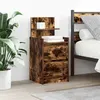 Image de vidaXL Tables de chevet avec 2 tiroirs 2 pcs chêne fumé 38x34x80 cm861364