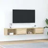 Image de vidaXL Meubles TV 2 pcs chêne sonoma 80x31x25,5 cm bois d'ingénierie861459