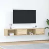 Image de vidaXL Meubles TV 2 pcs chÃªne sonoma 80x31x25,5 cm bois d'ingÃ©nierie