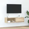 Image de vidaXL Meuble TV chêne sonoma 100x31x25,5 cm bois d'ingénierie861476