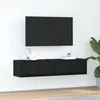 Image de vidaXL Meubles TV 2 pcs chÃªne noir 60x31x25,5 cm bois d'ingÃ©nierie