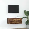 Image de vidaXL Meuble TV chÃªne fumÃ© 60x31x25,5 cm bois d'ingÃ©nierie