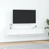 Image de vidaXL Meubles TV 2 pcs blanc 80x31x25,5 cm bois d'ingÃ©nierie