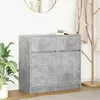 Image de vidaXL Buffet avec tiroir gris béton 80x34x76 cm bois d'ingénierie861538