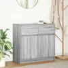 Image de vidaXL Buffet avec tiroir sonoma gris 80x34x76 cm bois d'ingÃ©nierie