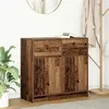 Image de vidaXL Buffet avec tiroir vieux bois 80x34x76 cm bois d'ingénierie861542