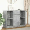 Image de vidaXL Buffet avec tiroir gris béton 101x35x76 cm bois d'ingénierie861565