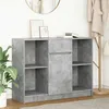 Image de vidaXL Buffet avec tiroir gris bÃ©ton 101x35x76 cm bois d'ingÃ©nierie